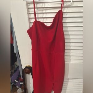 Elegant Red open back Dress